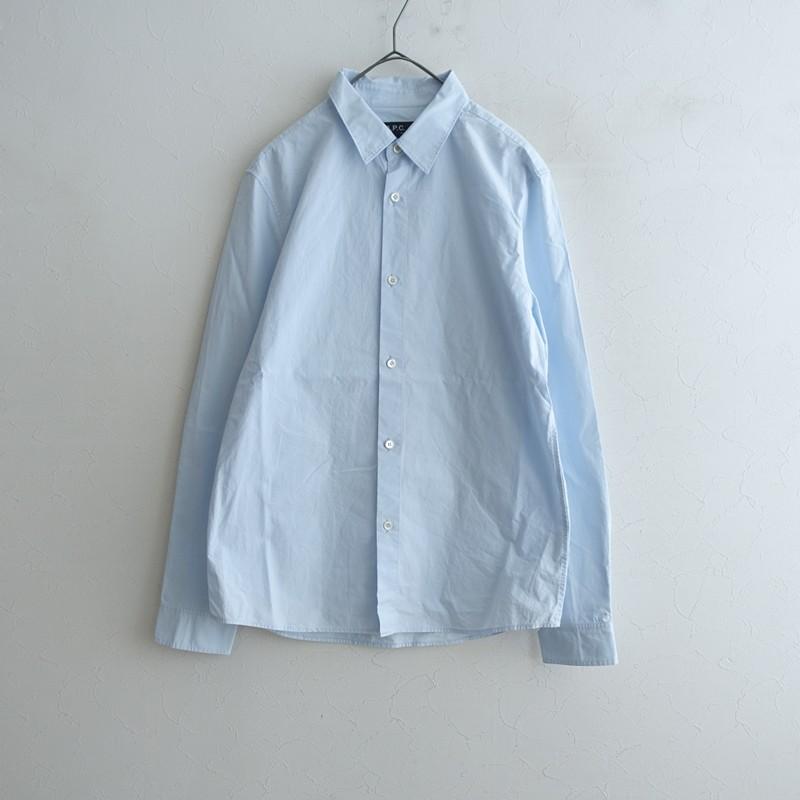 A.P.C.（アーペーセー） *レギュラーカラー長袖シャツドレス*Sライト 