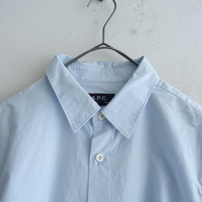 A.P.C.（アーペーセー） *レギュラーカラー長袖シャツドレス*Sライト 