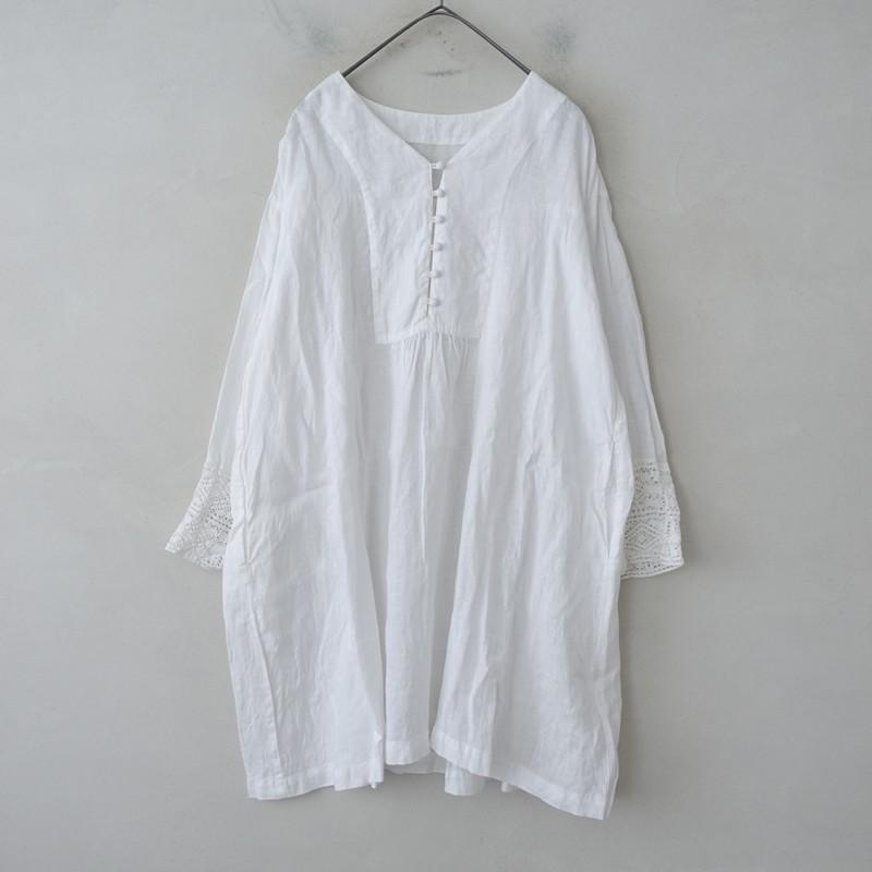 ネストローブ　リネンクロシェ風レースチュニック nest Robe（ネストローブ） 【美品/2024/定価3.1万】ネストローブ