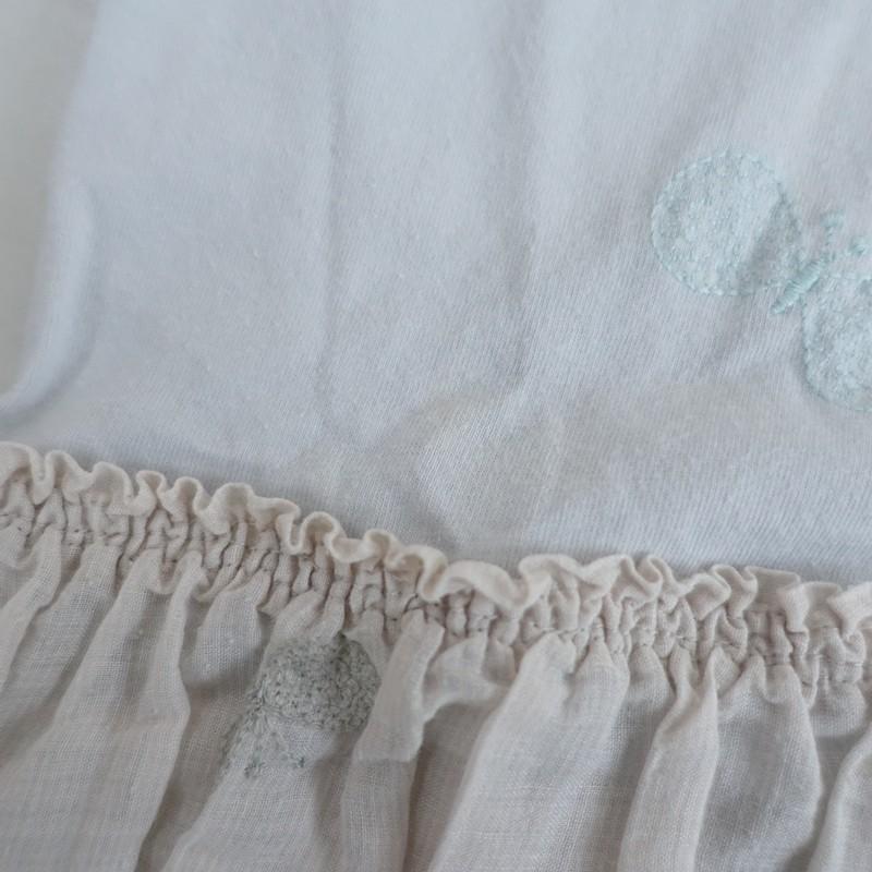 mina perhonen（ミナペルホネン） *choucho異素材切替ギャザー刺繍