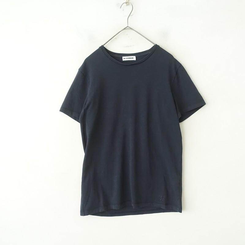 ジルサンダー JIL SANDER *ストレッチ天竺ワンポイント刺繍Tシャツ*S 