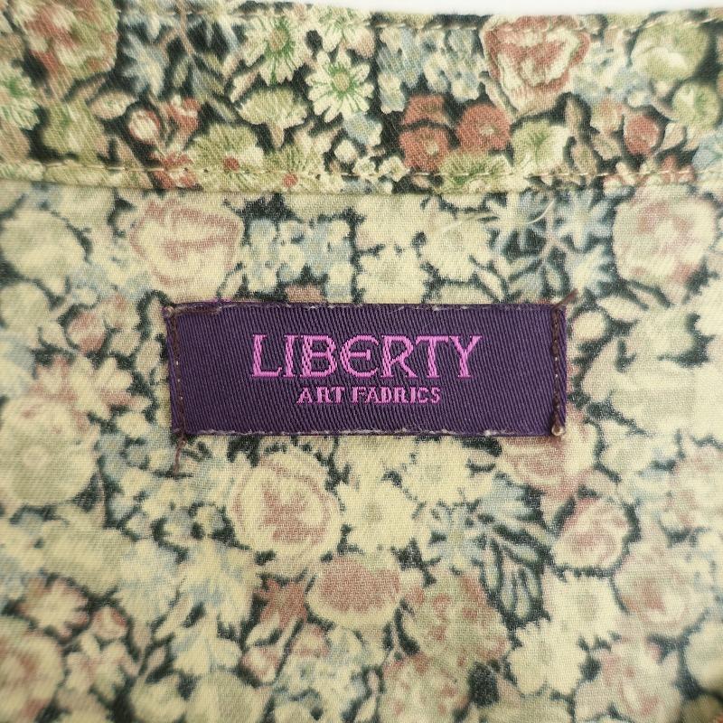リバティ 花柄 前開き ワンピース studio CLIP コットン 羽織り 美品】リバティ×スタディオクリップ LIBERTY×studio CLIP *コットン花
