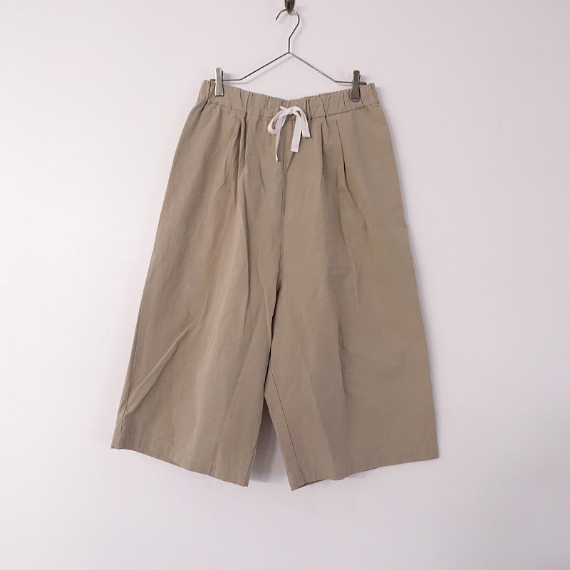 Gauze#（ガーゼ） *コットンタックワイドパンツ*F綿ベージュゴム