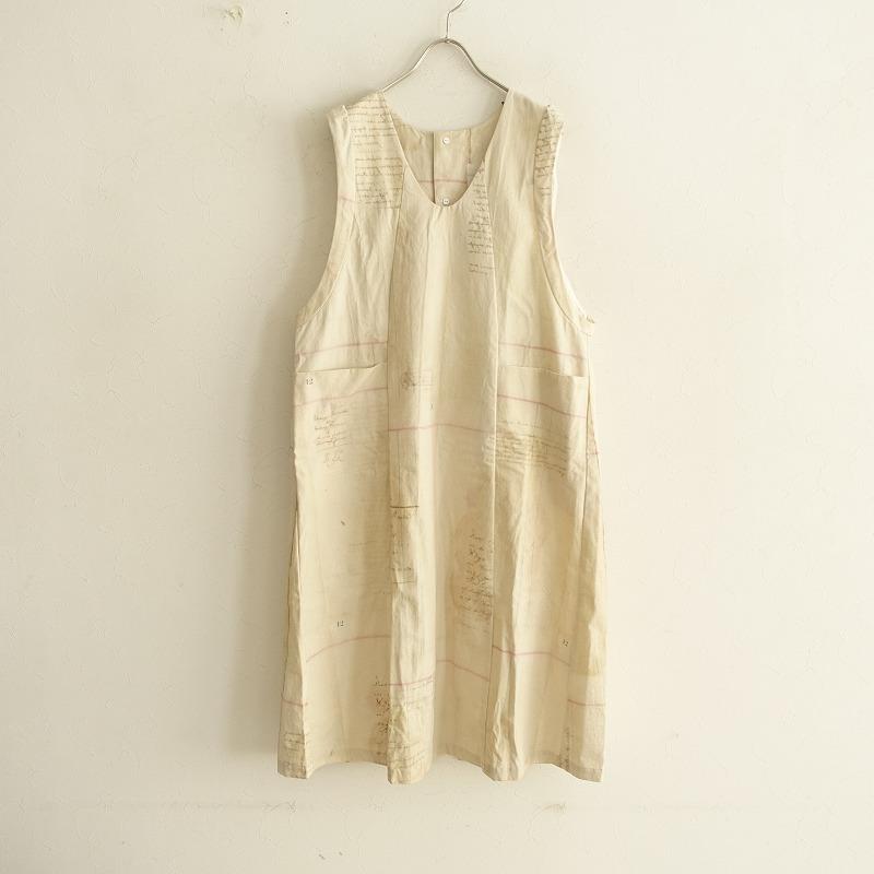 未使用/2022SS/定価5.7万】ガサ GASA *プリントエプロンドレス*F綿 