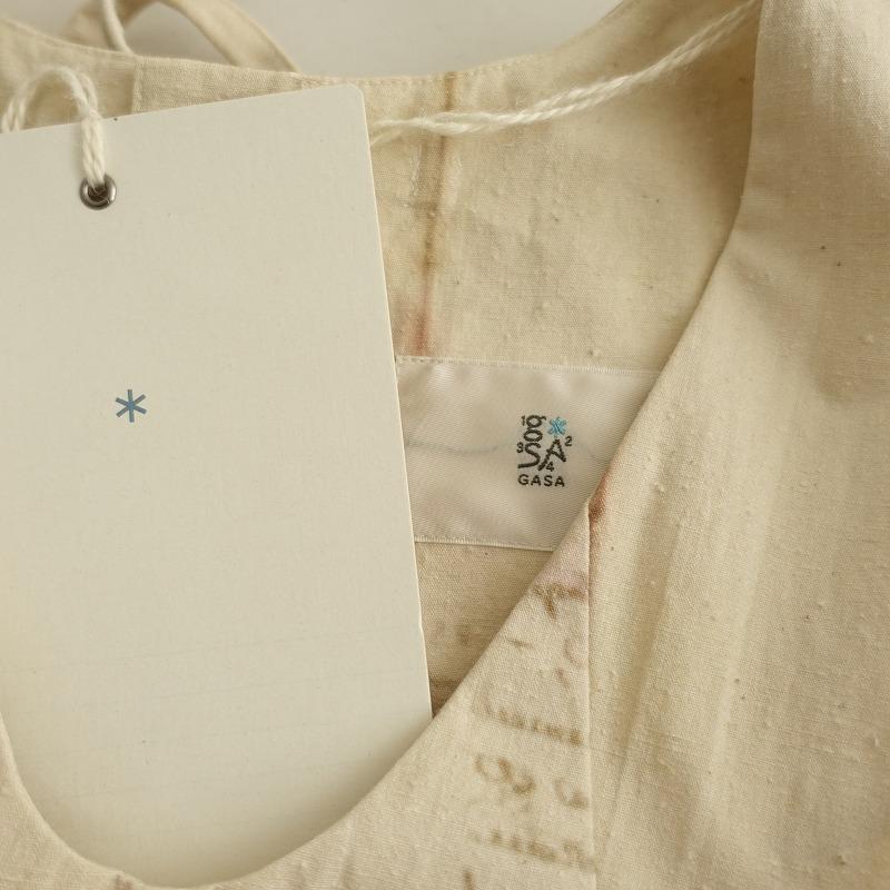 未使用/2022SS/定価5.7万】ガサ GASA *プリントエプロンドレス*F綿 