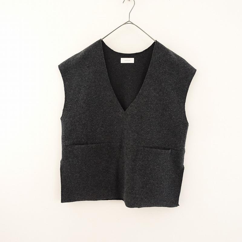 Natural by clip ナチュラルバイクリップ *ウール混Vネックベスト*F