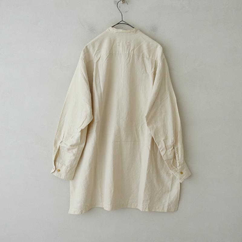 ARTS&SCIENCE リネン シルク バンドカラー シャツ チュニック