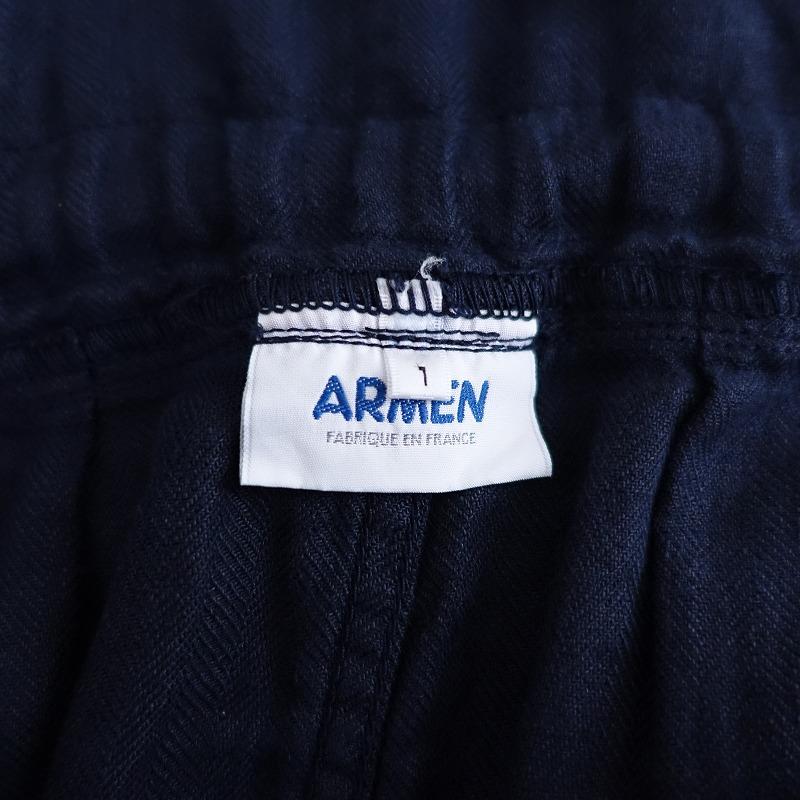 ARMEN 【定価3.5万】アーメン *リネンヘリンボーンエプロン ARMEN 【定価3.5万】アーメン *リネンヘリンボーンエプロン