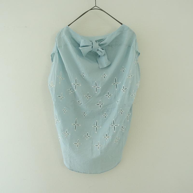 mina perhonen ミナペルホネン *wild star 刺繍ノースリーブ mina perhonen ミナペルホネン *wild star 刺繍ノースリーブ