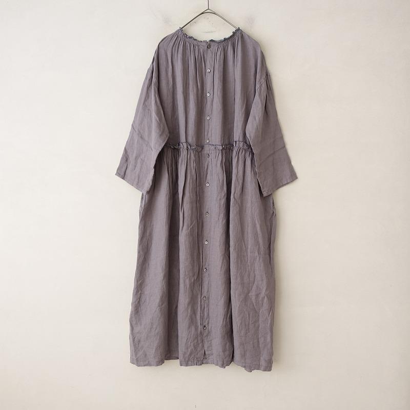 nest Robe 【2023AW/定価2.8万】ネストローブ *リネンギャザー nest Robe 【2023AW/定価2.8万】ネストローブ *リネンギャザー