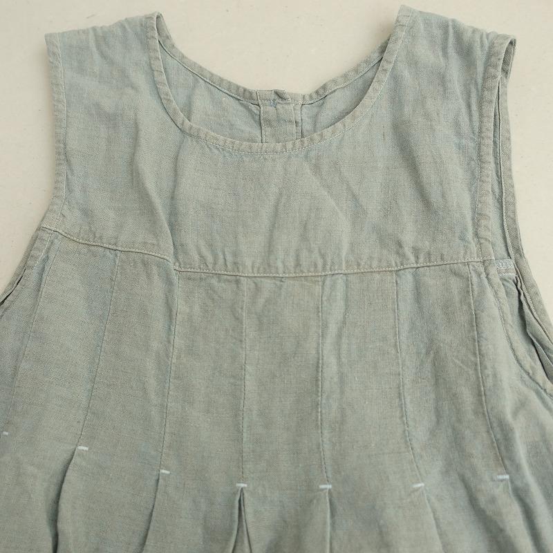 ネストローブ nest Robe *リネンタックノースリーブチュニック 