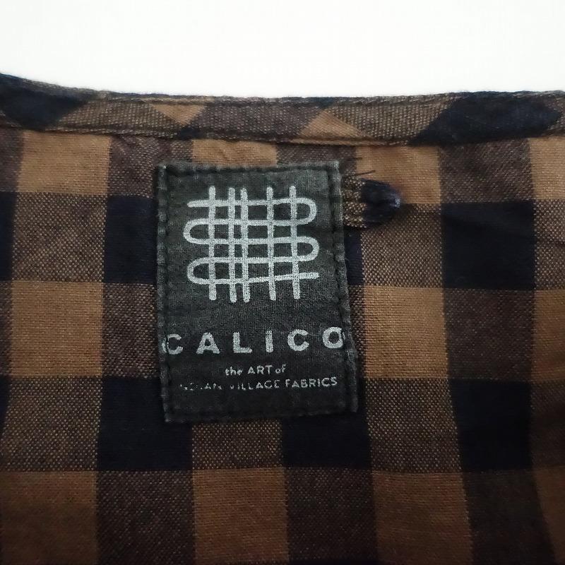 キヤリコ CALICO *コットンギンガムチェックプルオーバーシャツ*綿 