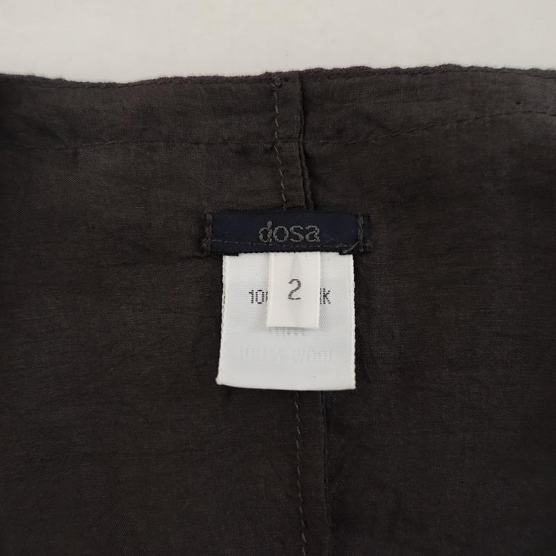 dosa 【定価8.3万】ドーサ *wrap dress*2シルク絹チャコールグレー