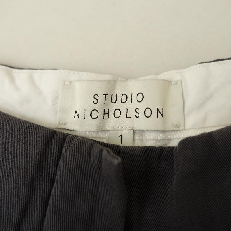 STUDIO NICHOLSON（スタジオニコルソン） *タックワイドパンツ*1綿