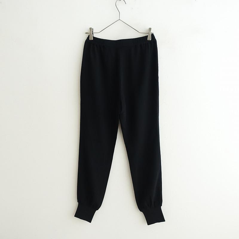 美品【Col Pierrot/コルピエロ】ジョーゼットスソリブパンツ36 黒