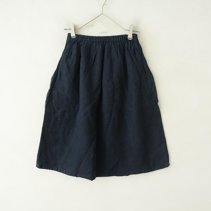 フォグリネンワーク fog linen work *リネンサルエルパンツ*麻ネイビー