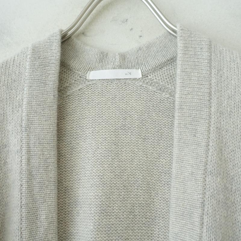 エヴァムエヴァ カシミヤ ロング ニット カーディガン カラーレス 長袖 羽織り evam eva vie エヴァムエヴァ *カシミヤロングニットカーディガン*2