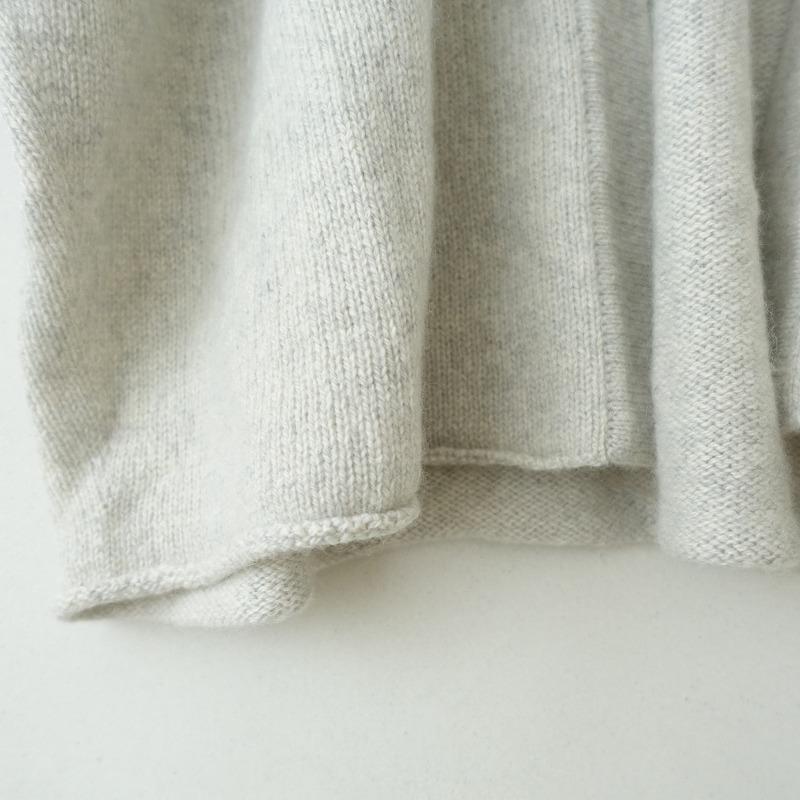 エヴァムエヴァ カシミヤ ロング ニット カーディガン カラーレス 長袖 羽織り evam eva vie エヴァムエヴァ *カシミヤロングニットカーディガン*2