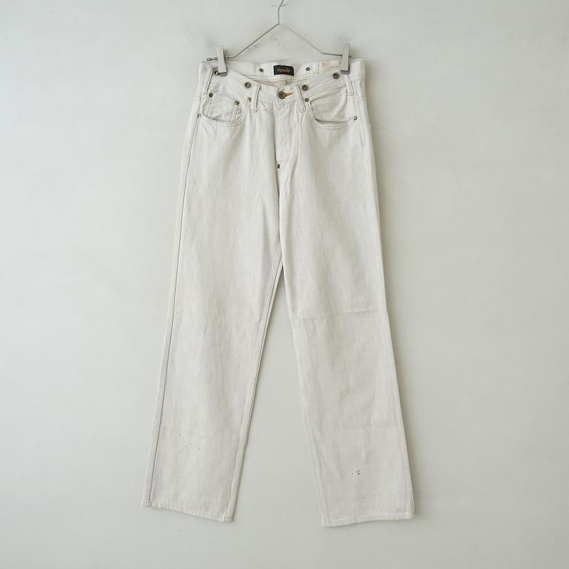 Chimala セルヴィッジナローテーパードカット28 チマラ chimala ホワイト デニム 28 Chimala セルヴィッジナロー