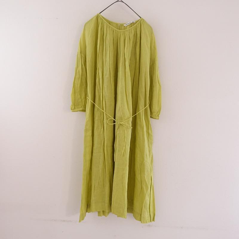 mina perhonen ミナペルホネン *good morning リネンワンピース*38麻  