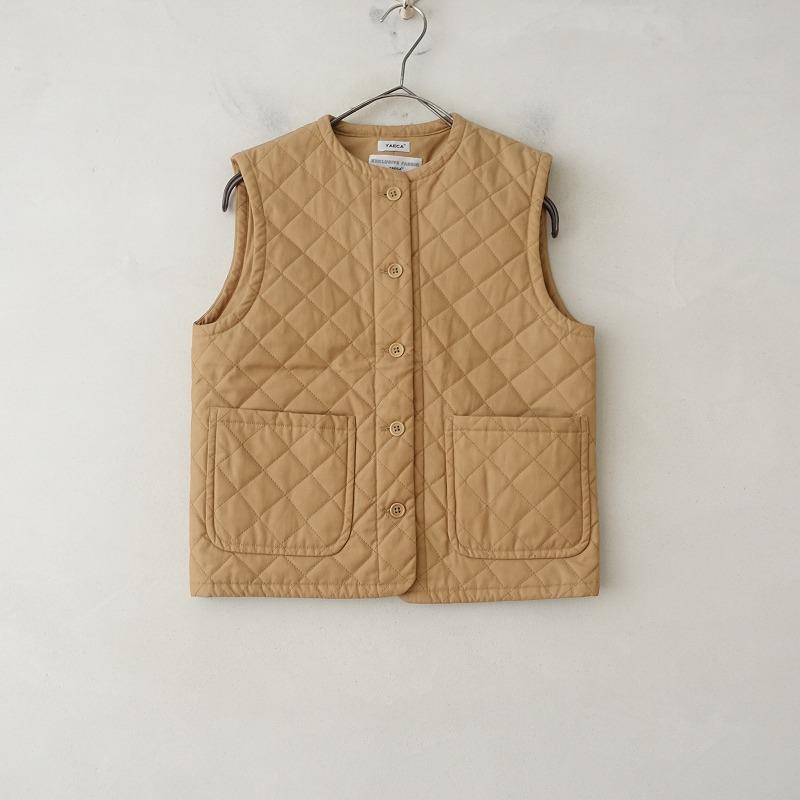 YAECA（ヤエカ） *153054 キルティングベスト*S中綿ベージュ