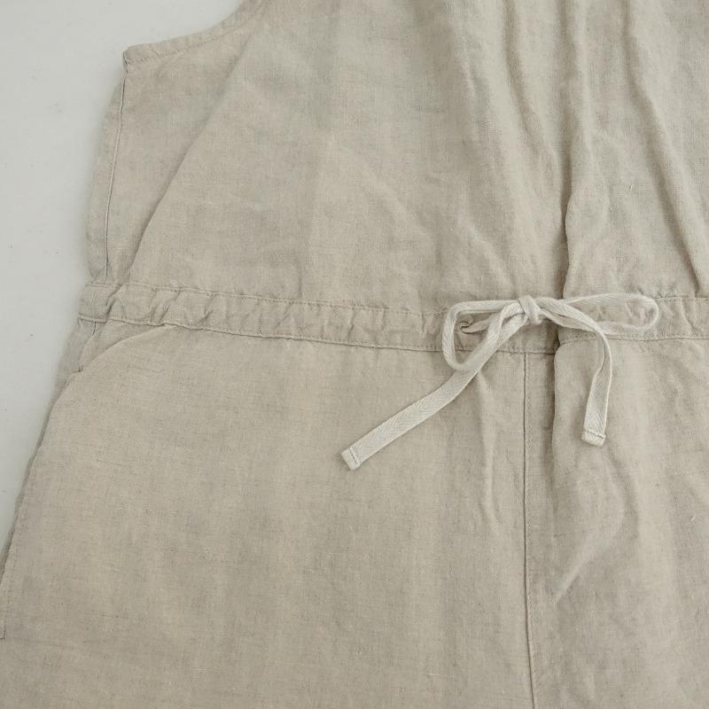 nest Robe（ネストローブ） *ブラックリネンオーバーオール*F麻 