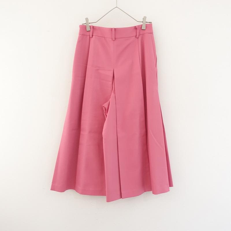 ebure 【美品】エブール *プリーツワイドパンツ*36毛ウール混ツイル  