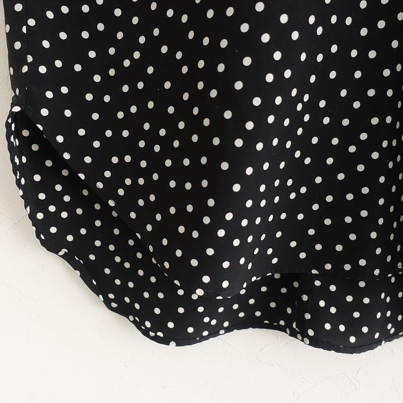 SINME 【美品/2023SS/定価2.9万】シンメ *ドットボウタイブラウス*M黒