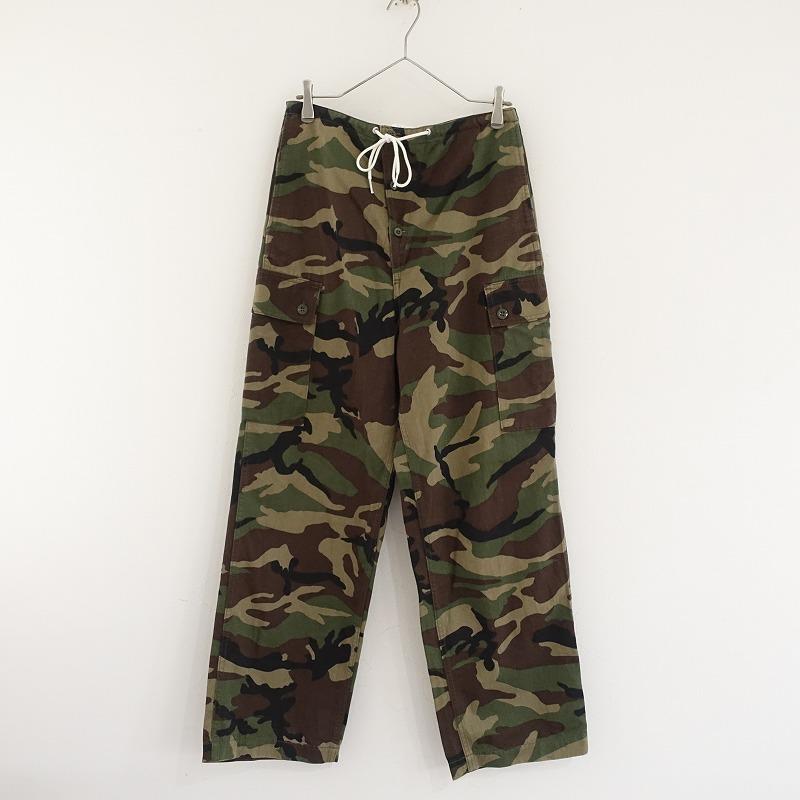 セリーヌ CELINE *コットンカモフラージュ柄カーゴパンツ*46綿