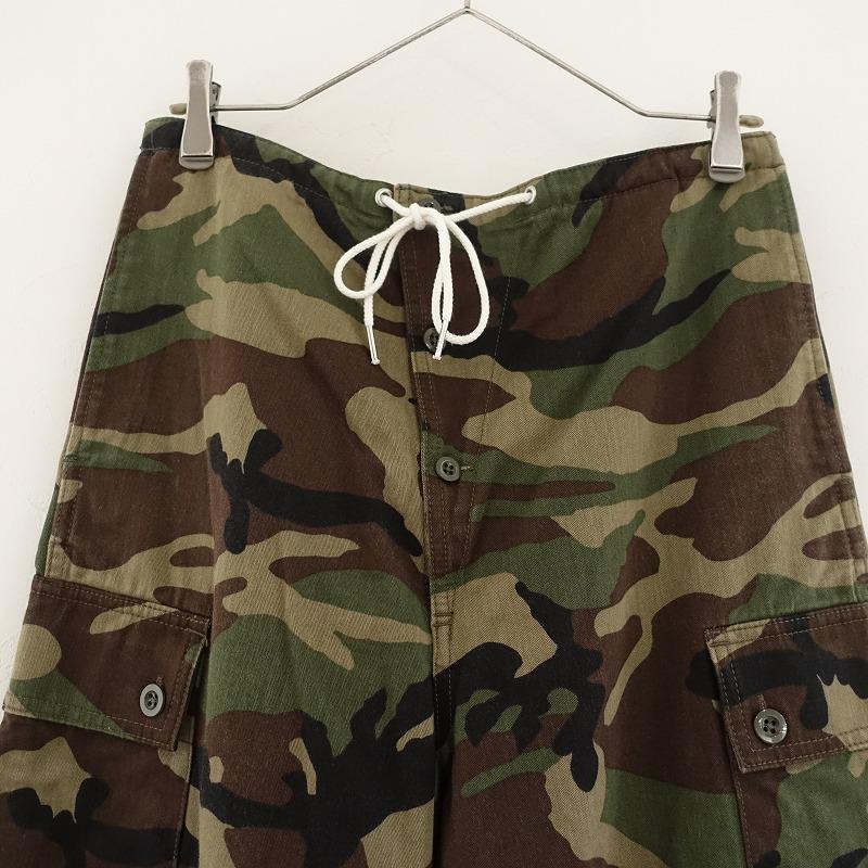 セリーヌ CELINE *コットンカモフラージュ柄カーゴパンツ*46綿