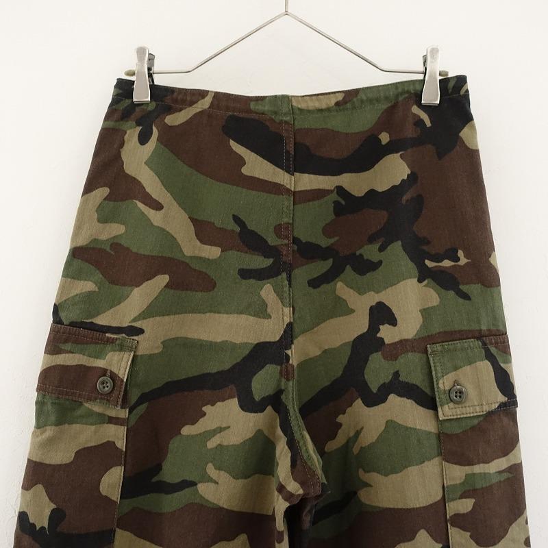 セリーヌ CELINE *コットンカモフラージュ柄カーゴパンツ*46綿