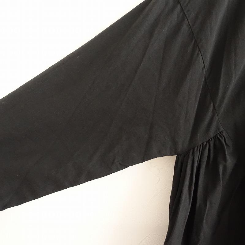 ARTS&SCIENCE ギャザーロングワンピース 黒 アーツ＆サイエンス ARTS & SCIENCE アーツ&サイエンス ARTS&SCIENCE *コットン