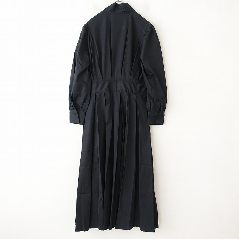 フーフー foufou *THE DRESS*1コットン綿ブラック黒ハイネックタック