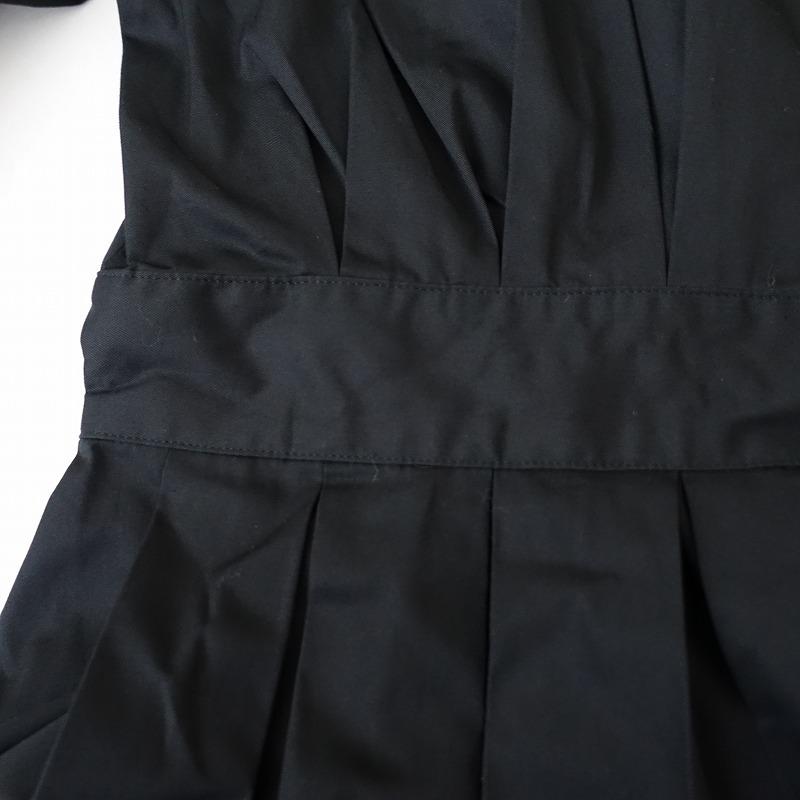 フーフー foufou *THE DRESS*1コットン綿ブラック黒ハイネックタック