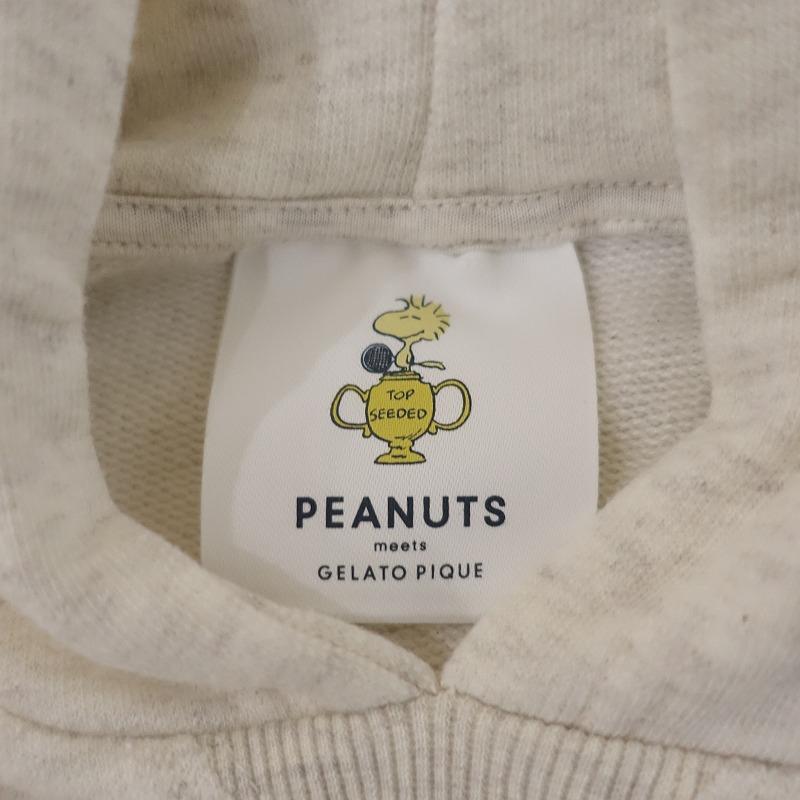 新品タグ付き ジェラートピ PEANUTS スヌーピー フード付きワンピース gelato pique（ジェラートピケ） 【美品】ピーナッツ×ジェラートピケ