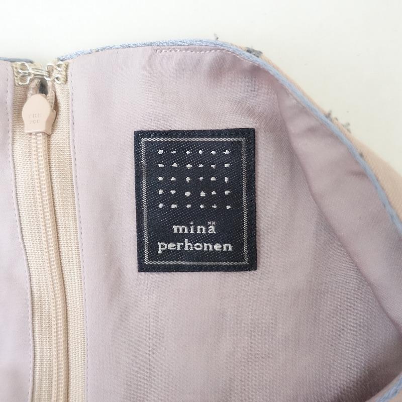 mina perhonen（ミナペルホネン） *light stick 刺しゅうワンピース*36