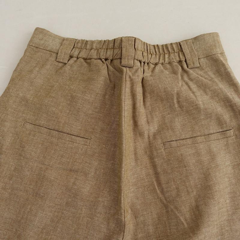 アトリエナルセ atelier naruse *リネンコットンタックパンツ*1麻綿