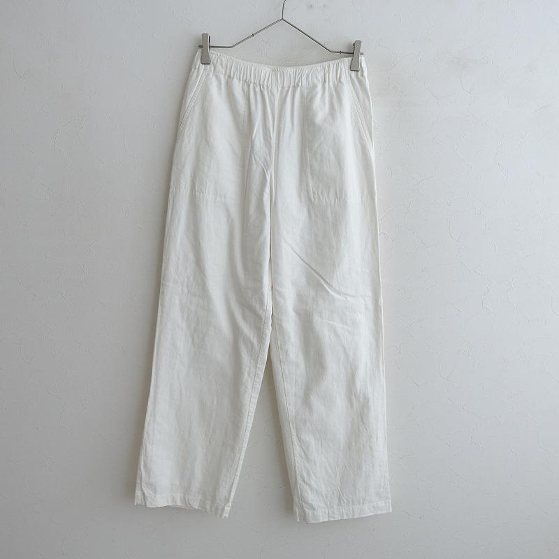 美品 SLOBE IENA ホワイト レーヨンリネンイージーパンツ L SLOBE IENA 【2024SS/定価1.2万】スローブイエナ *リネン