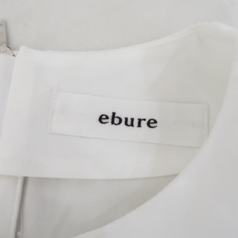 ebure エブール *コットンフレアスリーブノーカラープルオーバー