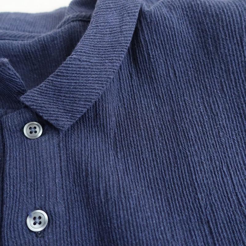 中川政七商店 高島ちぢみ ワイドシャツ 青