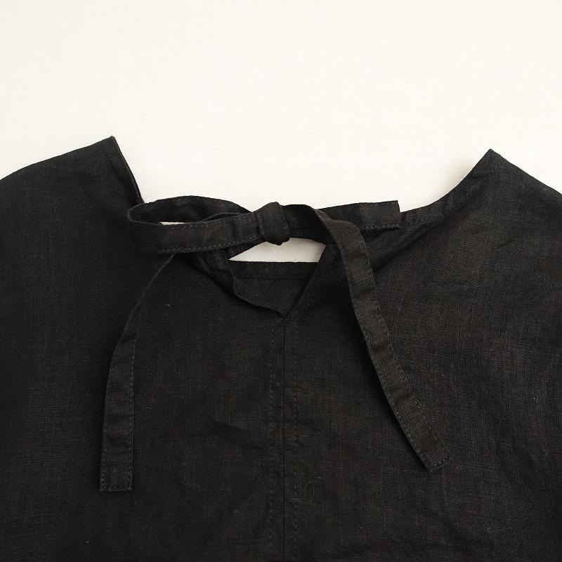 fog linen work リネントップス ブラック 北欧、暮らしの道具店別注/定価1.5万】フォグリネンワーク fog linen