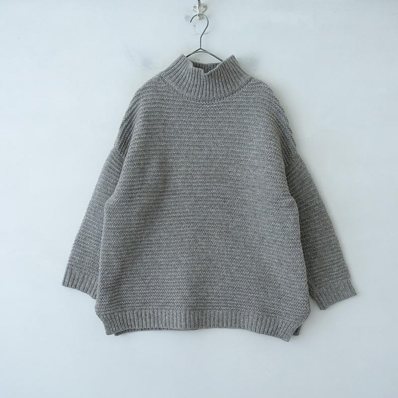 アワーホーム OUR【F】上質ウールのハイネックニット アイボリー 定価1.7万】アワーホームOURHOME *上質ウールのハイネックニット*F毛