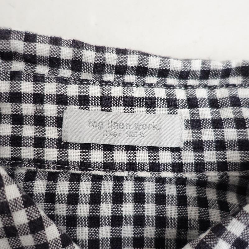フォグリネンワーク fog linen work *リネンギンガムチェック半袖