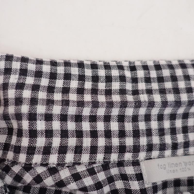 美品 フォグリネンワーク Evie dress イーヴィーワンピース チェック フォグリネンワーク fog linen work *リネンギンガムチェック