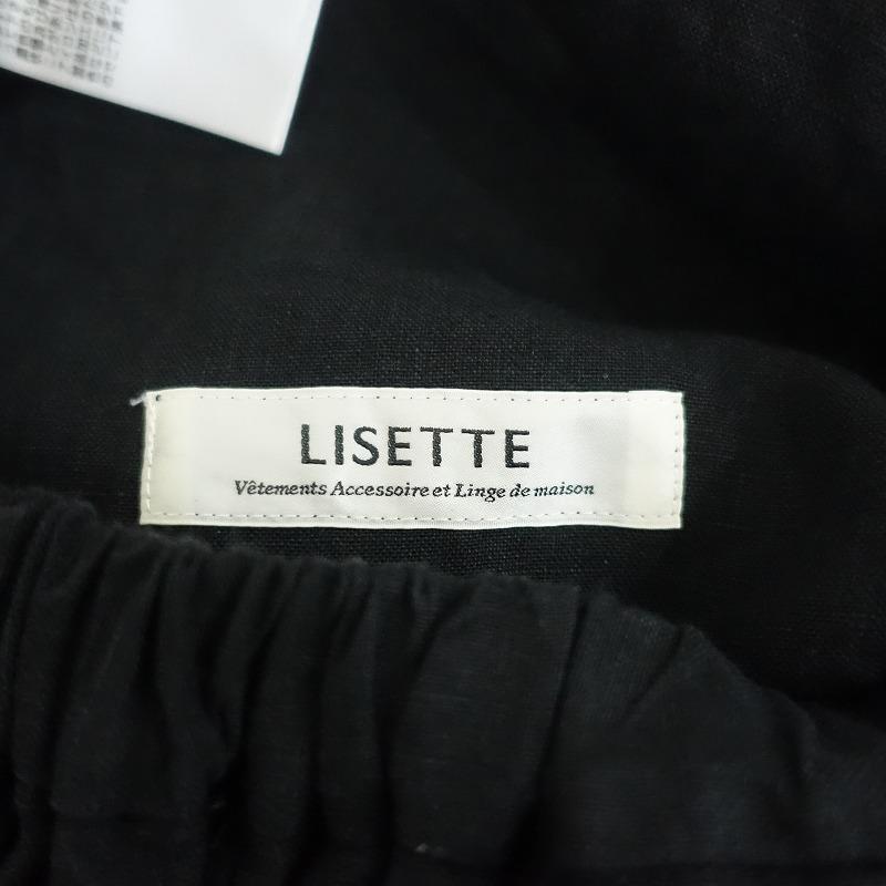 2023】リゼッタ Lisette *リック イージーパンツ*36リネン麻ノアール黒
