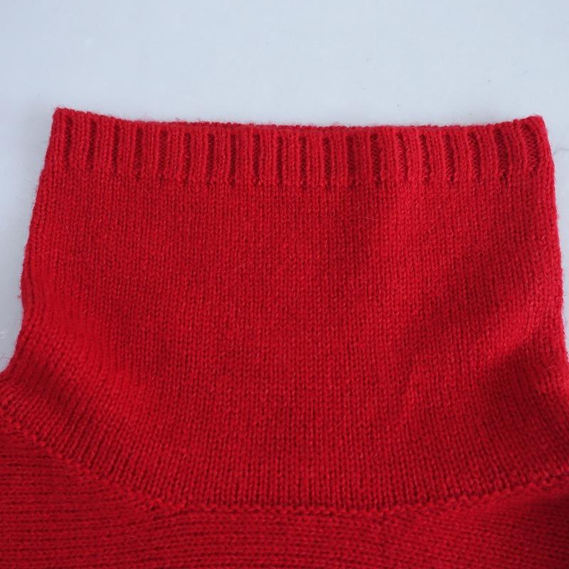 エイココンドウ EIKO KONDO *アシンメトリーニットベスト*F赤