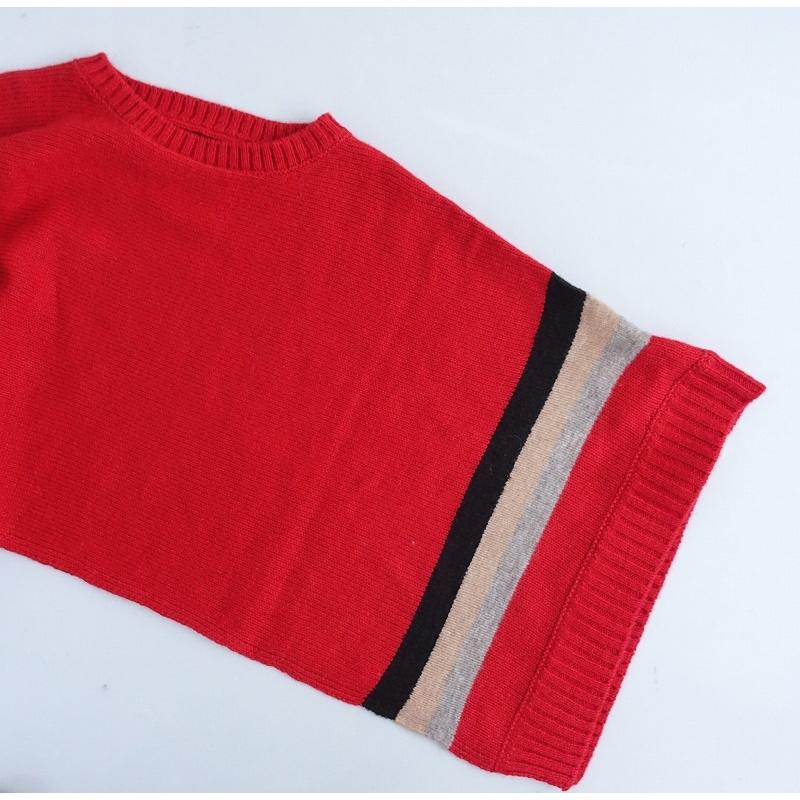 エイココンドウ EIKO KONDO *アシンメトリーニットベスト*F赤