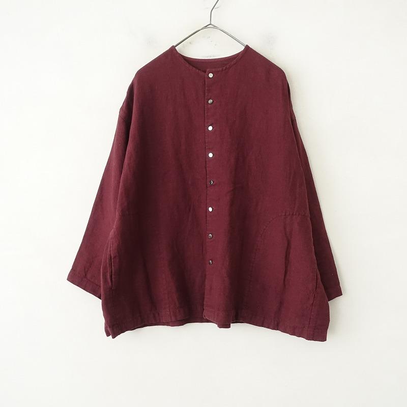 nest Robe（ネストローブ） *リネンノーカラーシャツジャケット*F麻