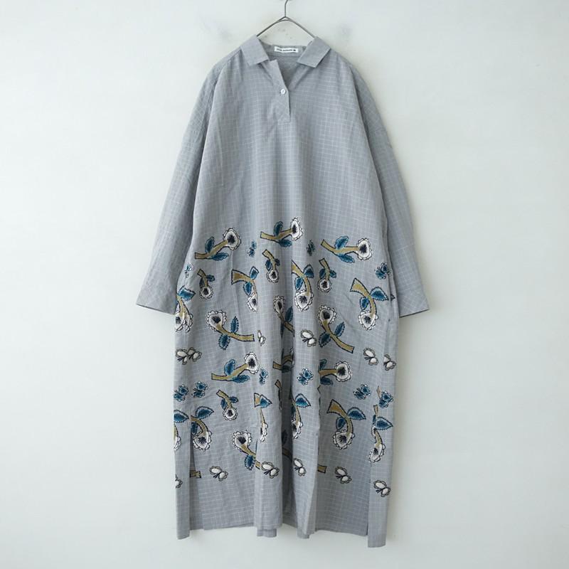 mina perhonen ミナペルホネン tama yuki ワンピース ミナペルホネン tama yuki ドレス ハイネックワンピース サイズ F 美品