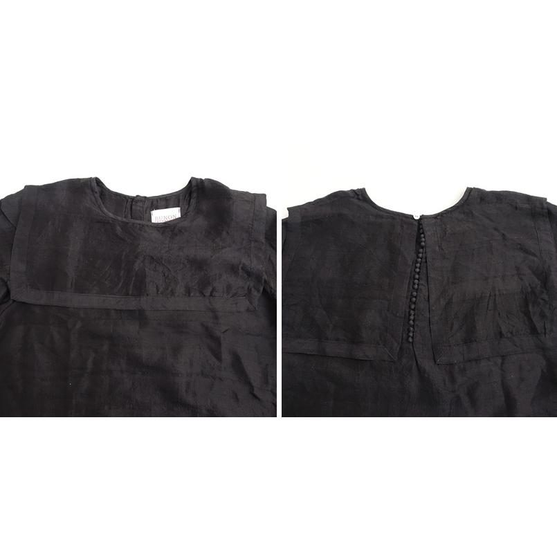 難あり/定価2.8万】ブノン BUNON *バックボタンセーラーブラウス*F